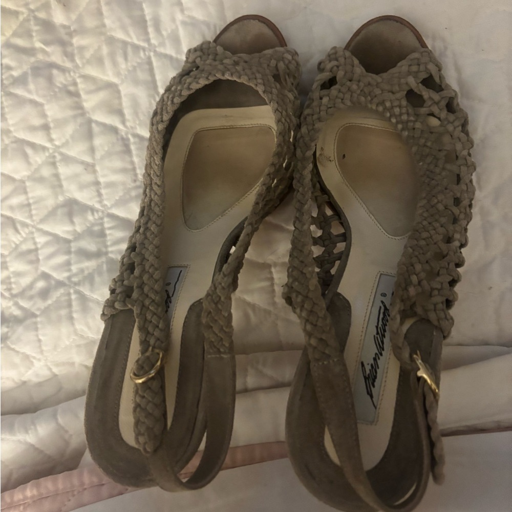 Brian Atwood Sexy High Heels Crochet Braided Stiletto size 7.5 - Picture 3 of 7